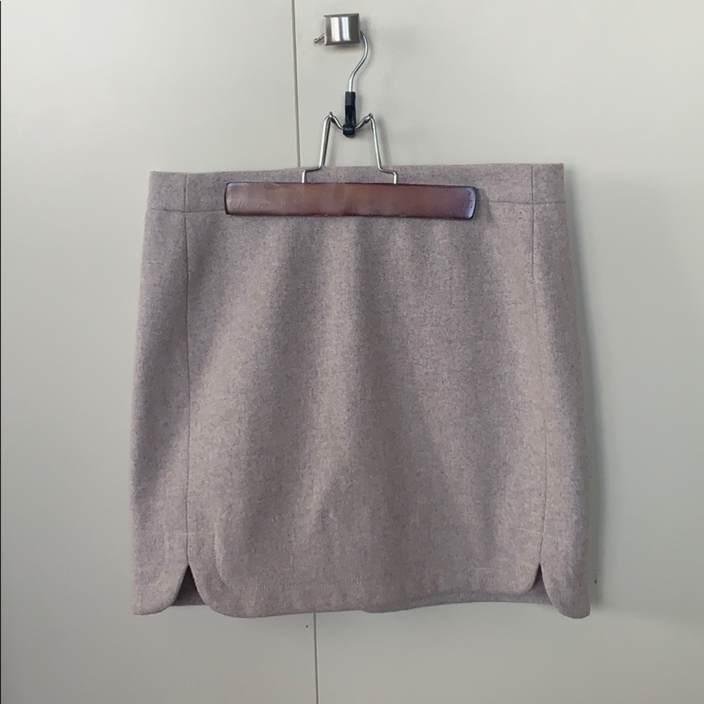 J. Crew Factory Shirttail Mini Wool Skirt